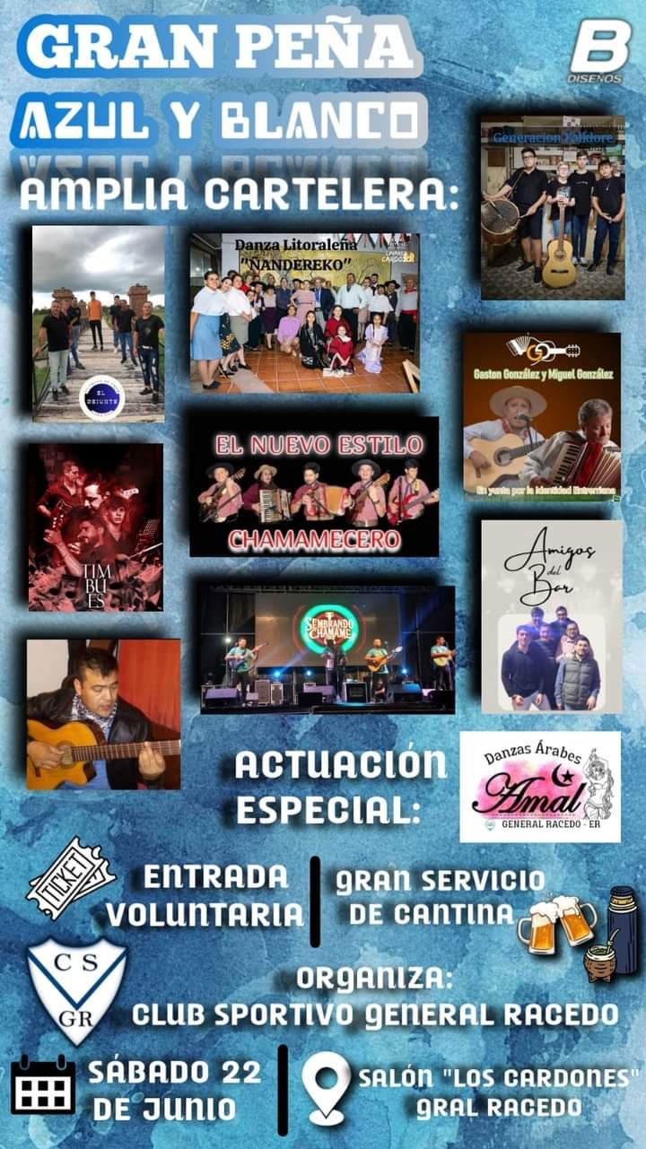 Club Sportivo General Racedo organiza la ‘Peña Azul y Blanco’